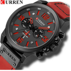 Curren 8314 cuarzo correa en cuero