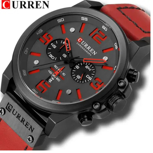 Curren 8314 cuarzo correa en cuero